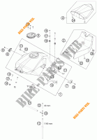 DEPÓSITO / BANCO para KTM 1190 RC8 R WHITE 2011