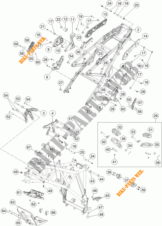 QUADRO para KTM 1290 SUPER ADVENTURE WHITE ABS 2015