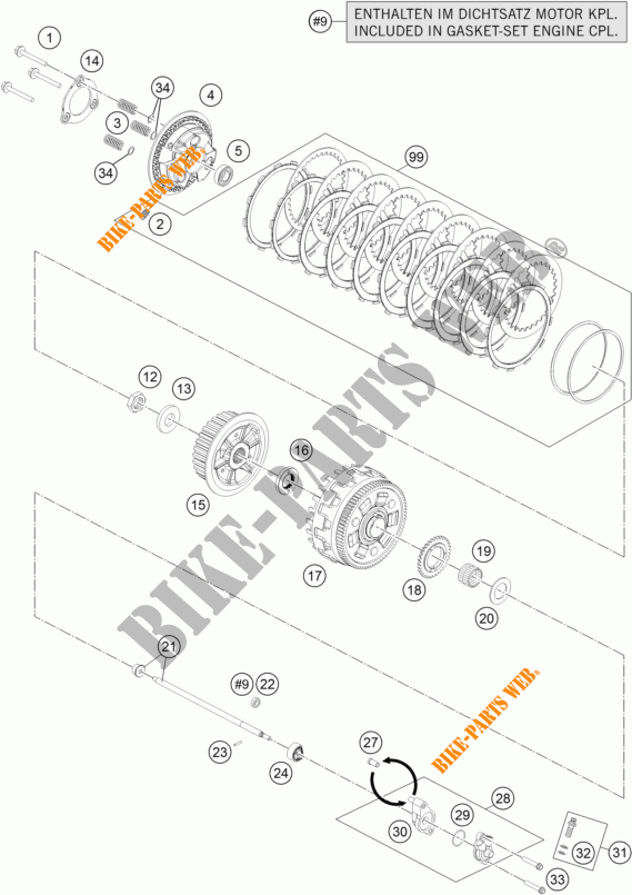 EMBRAIAGEM para KTM 1190 ADVENTURE R ABS 2016