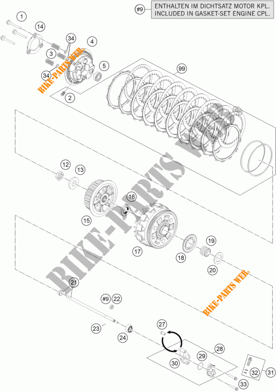 EMBRAIAGEM para KTM 1190 ADVENTURE R ABS 2015