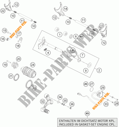 SELECTOR VELOCIDADES para KTM 1190 ADVENTURE R ABS 2015