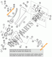 DISTRIBUIÇÃO para KTM 1190 RC8 R WHITE 2011
