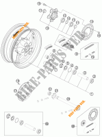 RODA TRASEIRA para KTM 1190 RC8 R WHITE 2011