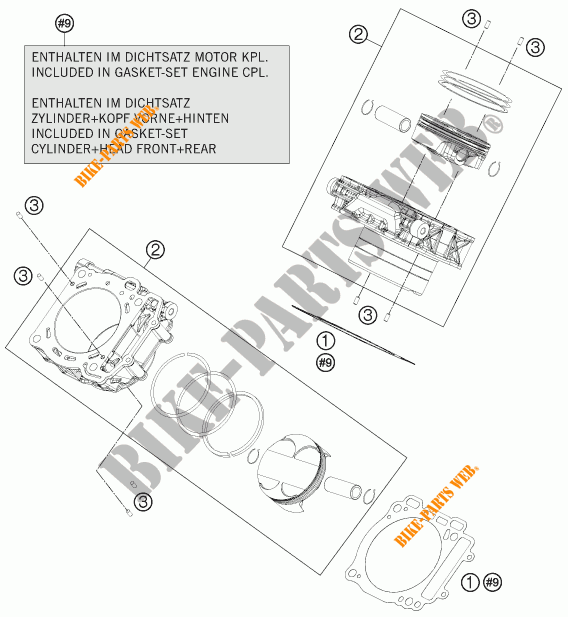 CILINDRO para KTM 1190 ADVENTURE R ABS 2014