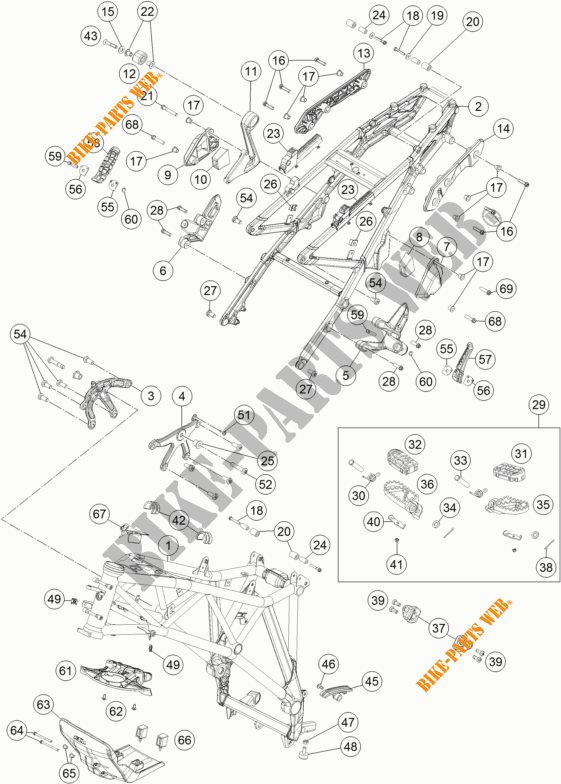 QUADRO para KTM 1190 ADVENTURE ABS GREY 2016