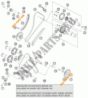 DISTRIBUIÇÃO para KTM 1190 RC8 R WHITE 2011
