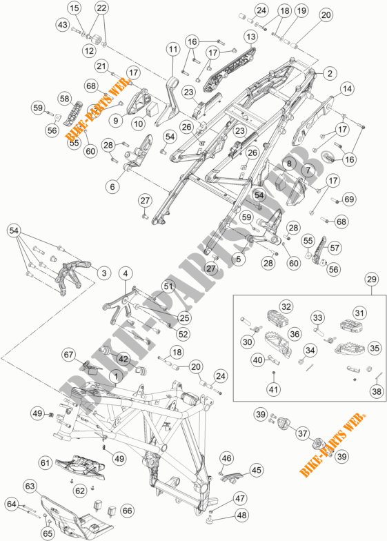 QUADRO para KTM 1190 ADVENTURE ABS ORANGE 2015