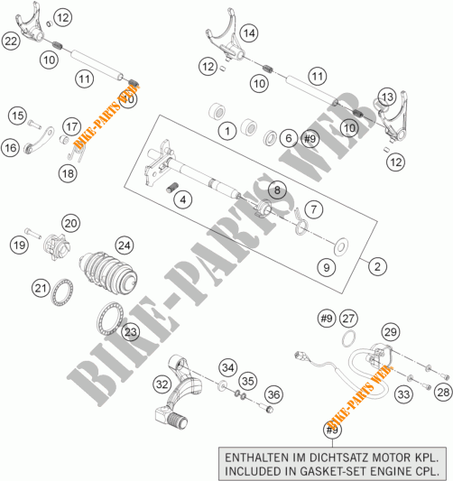 SELECTOR VELOCIDADES para KTM 1190 ADVENTURE ABS ORANGE 2015
