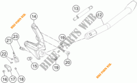 DESCANSO LATERAL / CENTRAL para KTM 1190 ADVENTURE ABS GREY WES. 2015