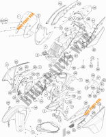 PLÁSTICOS para KTM 1190 ADVENTURE ABS GREY WES. 2015