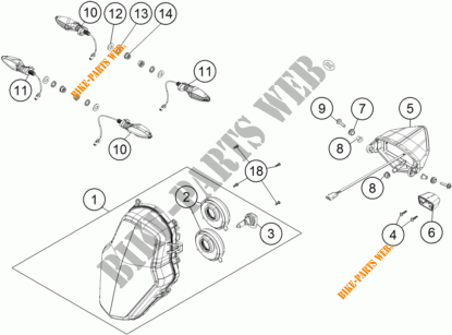 FAROL / FAROLIM para KTM 1190 ADVENTURE ABS GREY WES. 2015