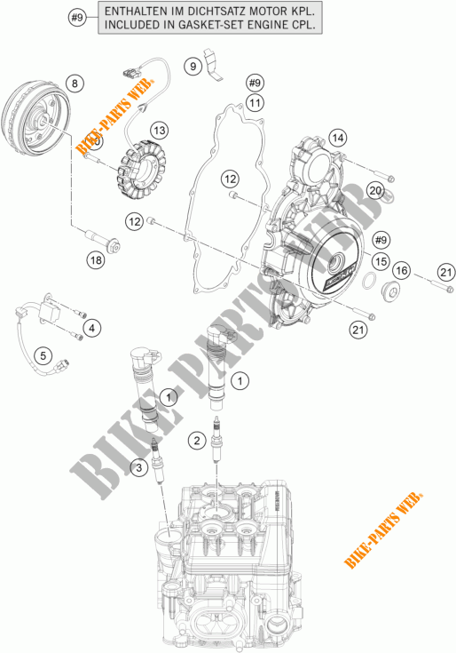 IGNIÇÃO para KTM 1190 ADVENTURE ABS GREY WES. 2015