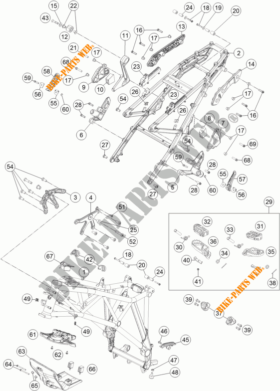 QUADRO para KTM 1190 ADVENTURE ABS GREY WES. 2015