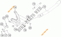 DESCANSO LATERAL / CENTRAL para KTM 1190 ADVENTURE ABS GREY WES. 2014