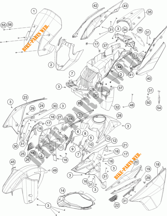 PLÁSTICOS para KTM 1190 ADVENTURE ABS GREY 2014