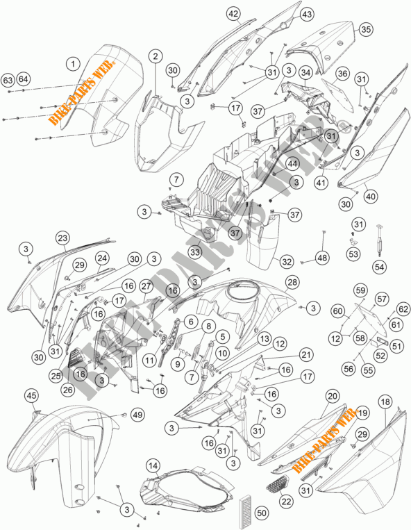 PLÁSTICOS para KTM 1050 ADVENTURE ABS 2016