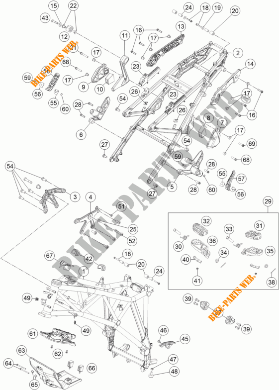 QUADRO para KTM 1050 ADVENTURE ABS 2016