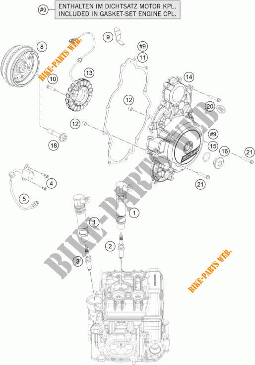 IGNIÇÃO para KTM 1050 ADVENTURE ABS 2015