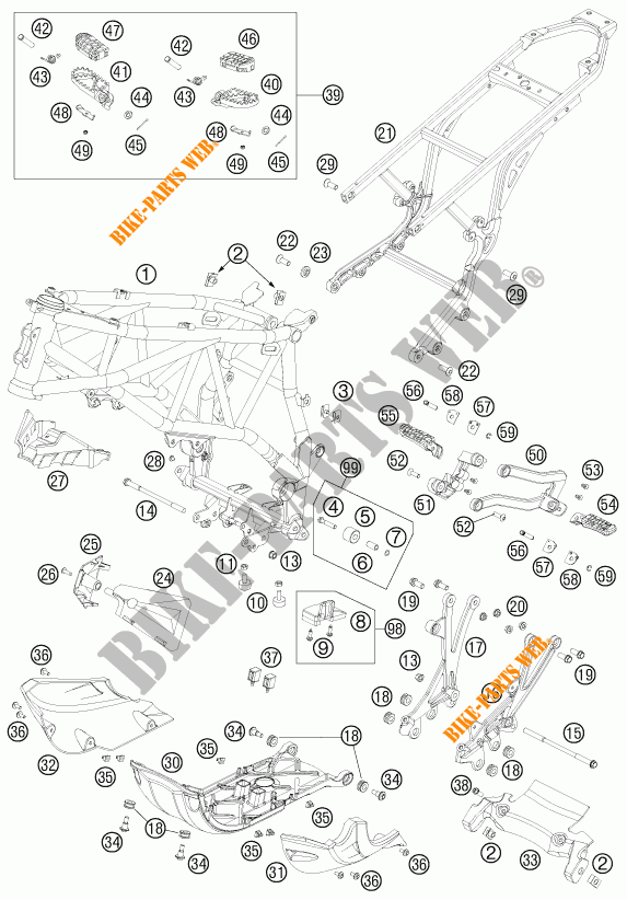 QUADRO para KTM 990 ADVENTURE R 2012