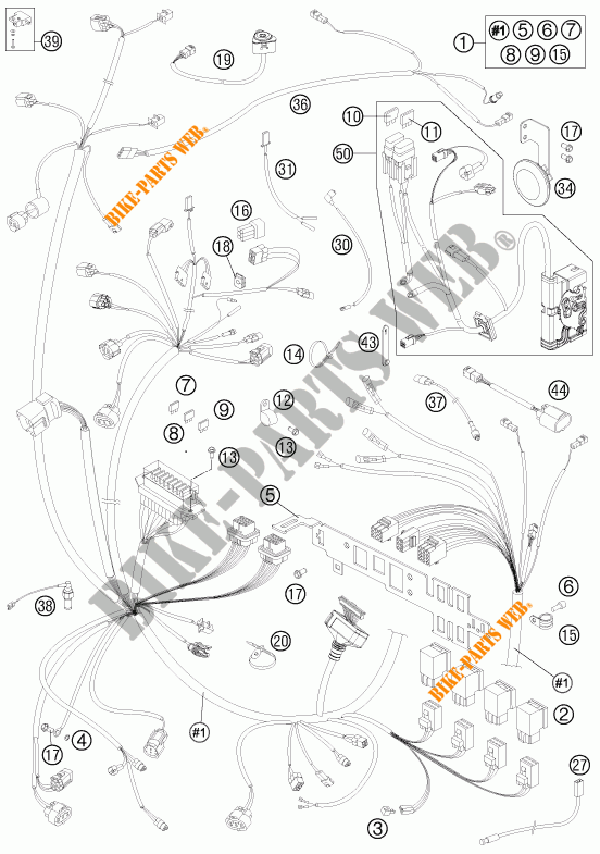 CABELAGEM para KTM 990 ADVENTURE R 2011