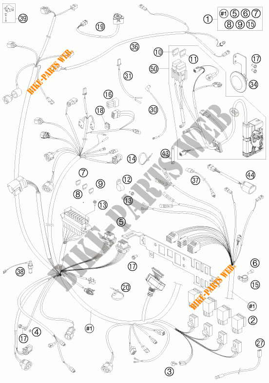 CABELAGEM para KTM 990 ADVENTURE R 2010