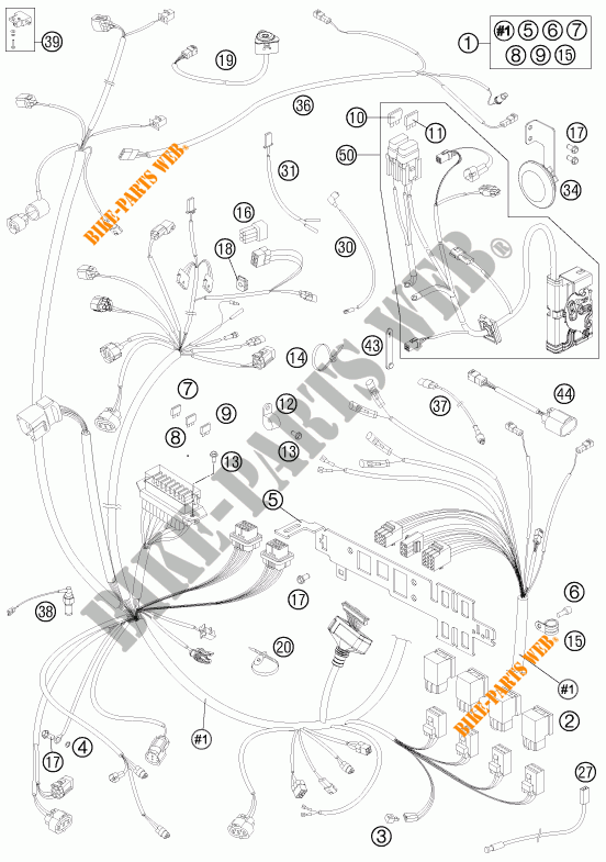 CABELAGEM para KTM 990 ADVENTURE R SPECIAL EDITION 2012