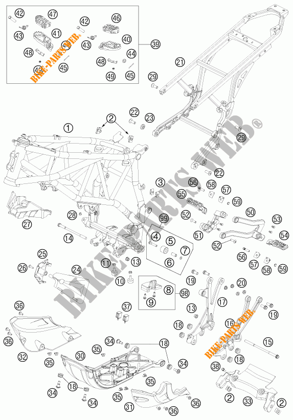 QUADRO para KTM 990 ADVENTURE R 2011