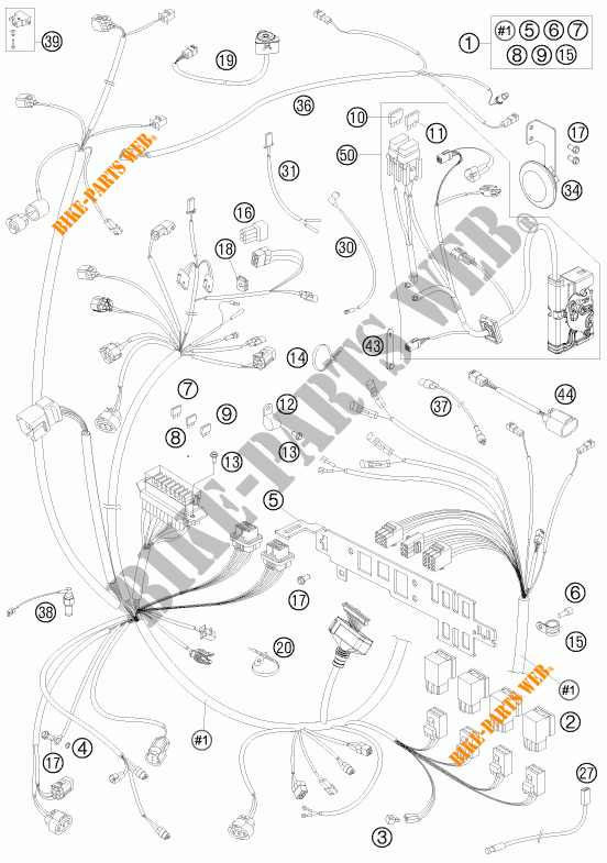 CABELAGEM para KTM 990 ADVENTURE R 2010