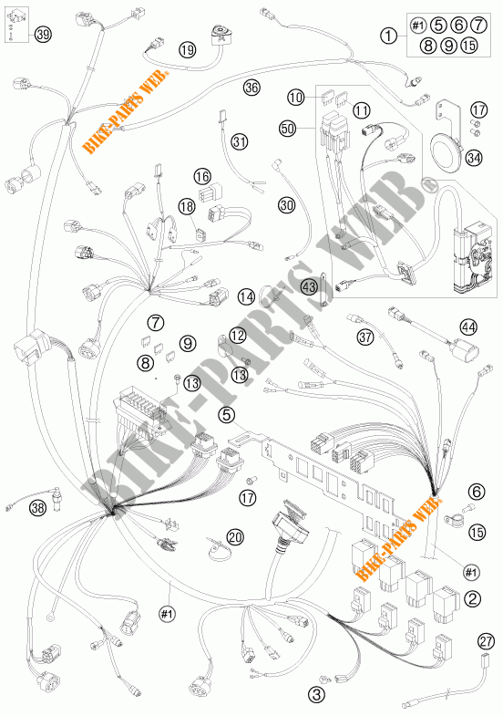 CABELAGEM para KTM 990 ADVENTURE R 2009