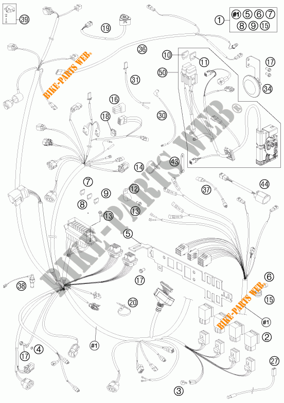 CABELAGEM para KTM 990 ADVENTURE DAKAR EDITION 2011