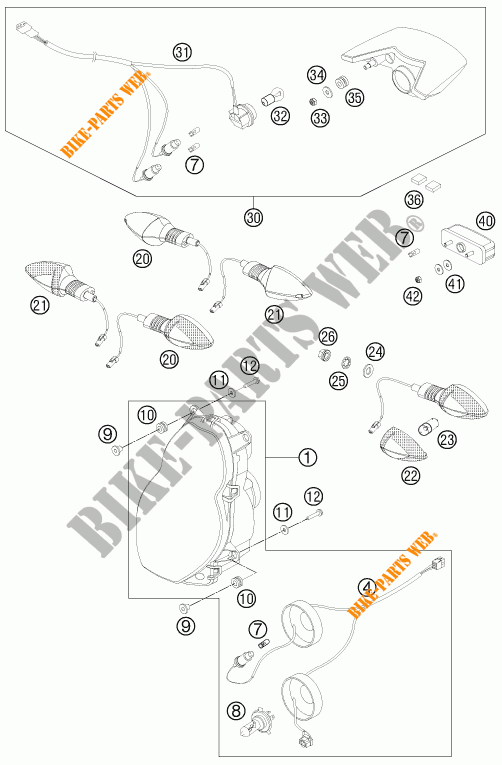 FAROL / FAROLIM para KTM 990 ADVENTURE DAKAR EDITION 2011