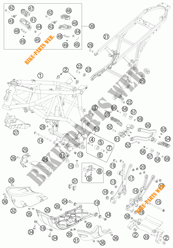 QUADRO para KTM 990 ADVENTURE DAKAR EDITION 2011