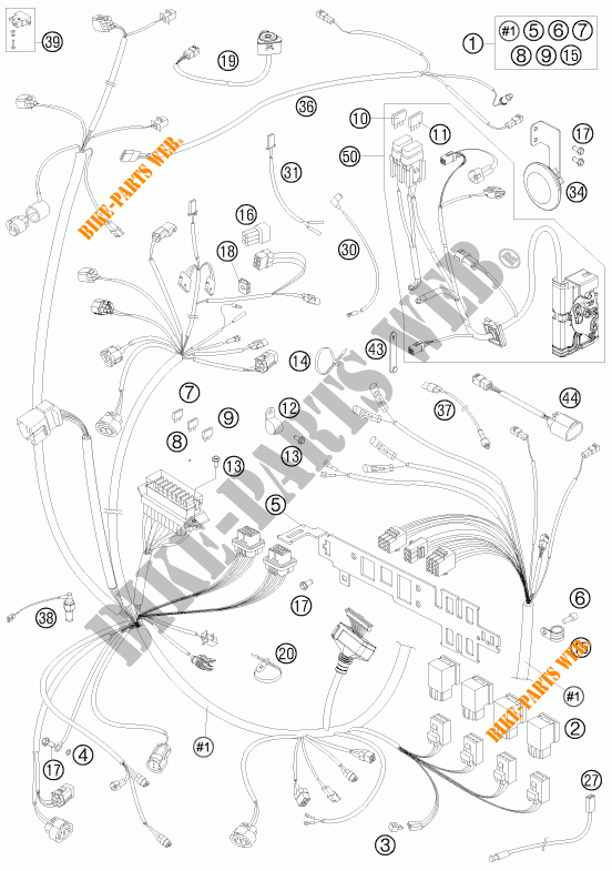 CABELAGEM para KTM 990 ADVENTURE LIMITED EDITION 2010