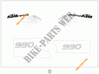ADESIVOS para KTM 990 ADVENTURE WHITE ABS 2010