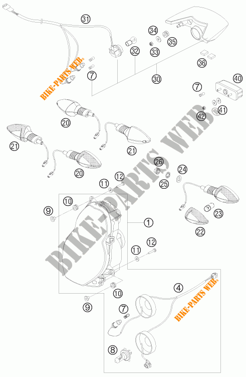 FAROL / FAROLIM para KTM 990 ADVENTURE ORANGE ABS 2009