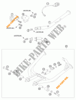 DESCANSO LATERAL / CENTRAL para KTM 950 ADVENTURE SILVER LOW 2004