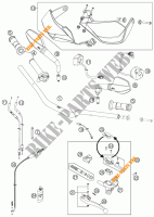 GUIADOR / CONTROLES para KTM 990 SUPERMOTO T WHITE ABS 2011