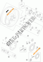 RODA TRASEIRA para KTM 990 SM-T ORANGE ABS SPECIAL EDITION 2011
