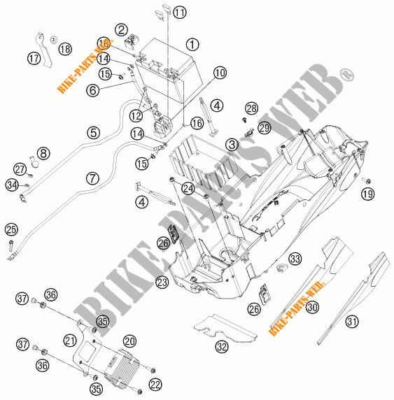 BATERIA para KTM 990 SM-T ORANGE ABS SPECIAL EDITION 2011