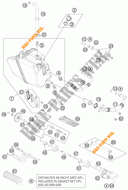 BOMBA DE ÓLEO para KTM 990 SM-T ORANGE ABS SPECIAL EDITION 2011