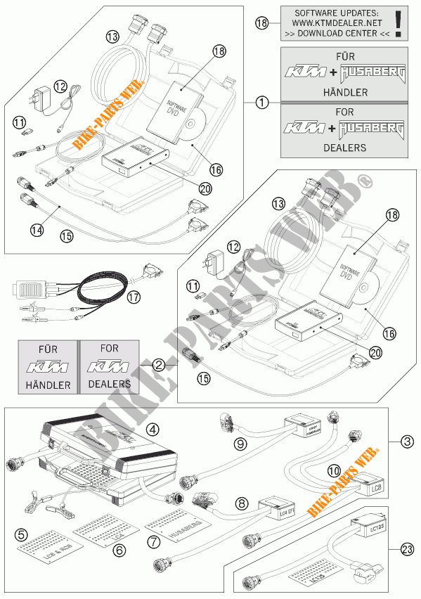 FERRAMENTA DE DIAGNÓSTICO para KTM 990 SM-T ORANGE ABS SPECIAL EDITION 2011