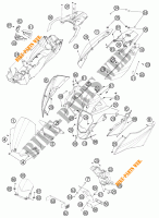 PLÁSTICOS para KTM 990 SUPERMOTO T ORANGE ABS 2011