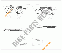 ADESIVOS para KTM 1190 RC8 ORANGE 2010