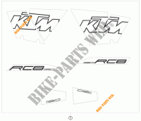 ADESIVOS para KTM 1190 RC8 BLACK 2010