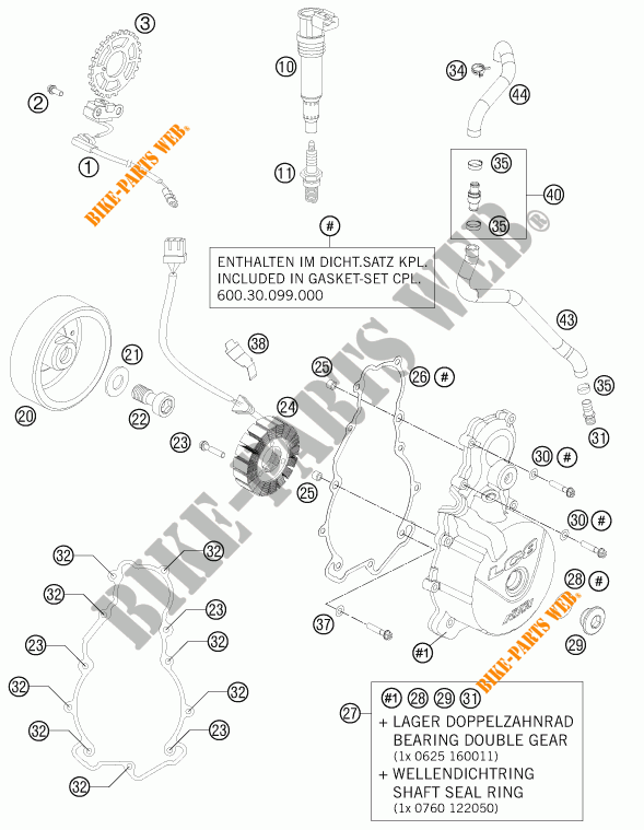 IGNIÇÃO para KTM 990 SUPERMOTO R 2011