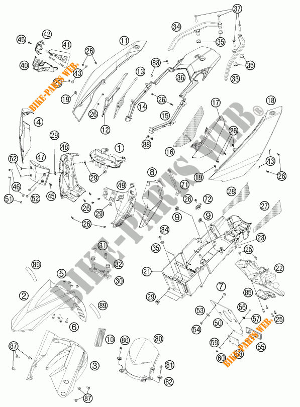 PLÁSTICOS para KTM 990 SUPERMOTO R 2011