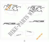 ADESIVOS para KTM 1190 RC8 ORANGE 2010