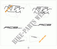 ADESIVOS para KTM 1190 RC8 WHITE 2010