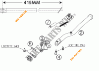 DESCANSO LATERAL / CENTRAL para KTM 640 LC4 SUPERMOTO PRESTIGE 2005