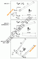 DESCANSO LATERAL / CENTRAL para KTM 640 LC4-E SUPERMOTO ROT 2002